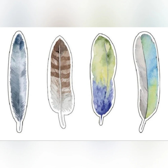 Large Lot of Various Bookmarks- 30Pcs  Feather Shape and 5 Magnetic Animal - Picture 3 of 8